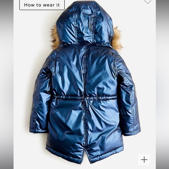 J. Crew Crewcuts metallic fishtail parka with PrimaLoft - Picture 3 of 12